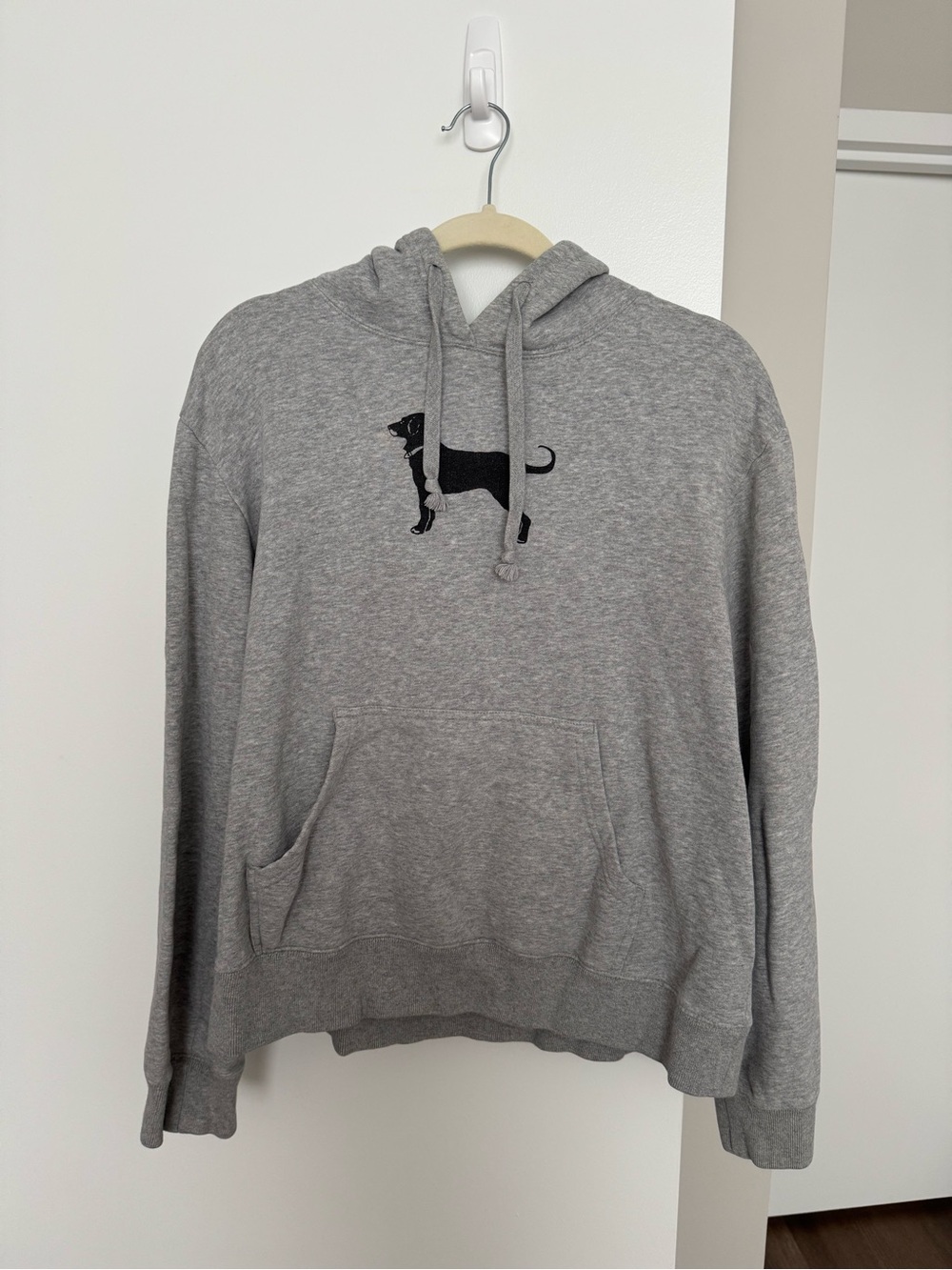 The Black Dog Gray Hoodie with Black Dog Logo